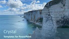  Presentation with coast - Colorful theme enhanced with limestone-cliffs-at-etretat-french backdrop and a ocean colored foreground