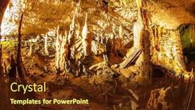  Presentation with cave - Cool new slides with limestone-plateau-in-slovenia-postojna backdrop and a tawny brown colored foreground