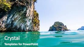  Presentation with rocks - Cool new theme with limestone rocks in the andaman backdrop and a teal colored foreground