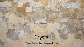  Presentation with cracked concrete vintage wall - Slides enhanced with limestone sandstone brown grey background background and a mint green colored foreground