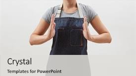  Presentation with cook chef - Cool new slide deck with limit - housewife female chef cook backdrop and a light gray colored foreground