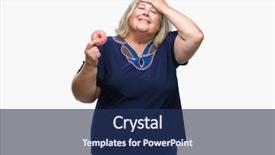  Presentation with plus size fashion model - PPT layouts consisting of limit - senior plus size caucasian woman background and a navy blue colored foreground