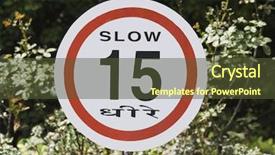  Presentation with limit - Amazing theme having limit road sign gurgaon haryana backdrop and a  colored foreground