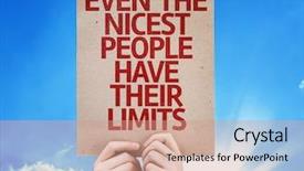  Presentation with limits - Presentation theme featuring limited air - even the nicest people have background and a  colored foreground