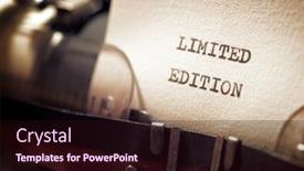  Presentation with limited work ability - Slide deck having limited-edition-phrase-written background and a wine colored foreground