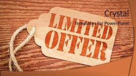  Presentation with wood rustic - Colorful PPT theme enhanced with limited offer sign - red stencil backdrop and a coral colored foreground