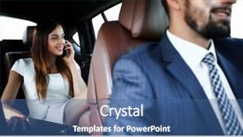  Presentation with car business - Colorful slide deck enhanced with limousin - business people meeting working car backdrop and a ocean colored foreground