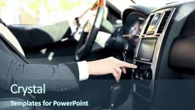  Presentation with automotive interior inside car - Beautiful theme featuring limousin - chauffeur driving a car view backdrop and a  colored foreground