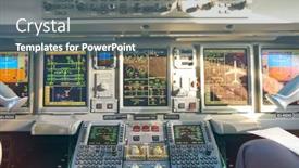  Presentation with cockpit - Amazing slide set having linate-italy-circa-november-2017 backdrop and a gray colored foreground