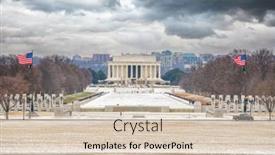  Presentation with lincoln - Amazing slides having lincoln-memorial-and-pool backdrop and a soft green colored foreground