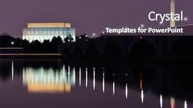  Presentation with lincoln - Slide set with lincoln memorial and washington monument background and a dark gray colored foreground
