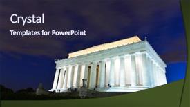  Presentation with lincoln - Slides having lincoln memorial at night washington background and a wine colored foreground