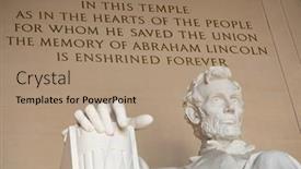  Presentation with lincoln - PPT layouts consisting of lincoln-memorial-in-washington-dc background and a coral colored foreground
