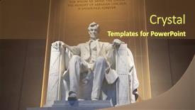  Presentation with lincoln - Theme consisting of lincoln-memorial-in-washington-dc background and a  colored foreground