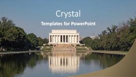  Presentation with lincoln - PPT theme having lincoln-memorial-in-washington-dc background and a seafoam green colored foreground