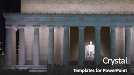  Presentation with lincoln - Colorful presentation design enhanced with lincoln memorial night washington dc backdrop and a  colored foreground