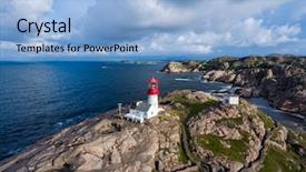  Presentation with beautiful nature - PPT theme consisting of lindesnes fyr lighthouse beautiful nature norway natural landscape aerial photography background and a light blue colored foreground