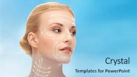 Presentation with cosmetic surgery - Colorful theme enhanced with smooth line - health beauty medicine concept backdrop and a light blue colored foreground