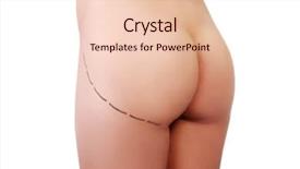  Presentation with plastic surgery - Audience pleasing slide deck consisting of bottom line - woman's buttock prepared to plastic backdrop and a lemonade colored foreground