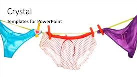  Presentation with hanging rope pictures white - Slides enhanced with washing line - women's panties hanging on rope background and a white colored foreground