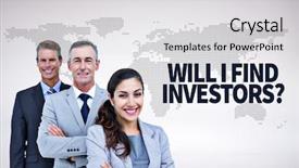  Presentation with business finish line - PPT theme with line against orange world background and a light gray colored foreground