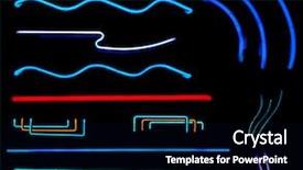  Presentation with neon - Theme consisting of line and bars from neon background and a black colored foreground