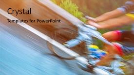  Presentation with finish line - Colorful slide set enhanced with line athletic summer enjoying work backdrop and a coral colored foreground