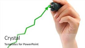  Presentation with diagram - Presentation theme having line chart - hand drawing diagram isolated background and a white colored foreground