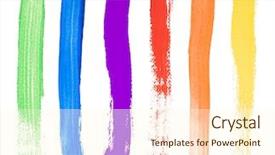  Presentation with brush - Presentation theme featuring line colored - brush strokes background and a cream colored foreground