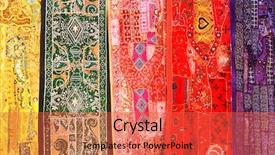  Presentation with rajasthan - Cool new PPT theme with line colored - indian shawls in jaisalmer rajasthan backdrop and a red colored foreground