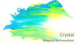  Presentation with paint - Cool new presentation with line colored - oily paint brushstrokes isolated backdrop and a cream colored foreground