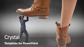  Presentation with cowboy dance - Beautiful presentation theme featuring rusty chain hanging across a garden lawn backdrop and a tawny brown colored foreground