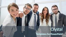  Presentation with friendly - Slide deck enhanced with line friends - close up portrait background and a ocean colored foreground