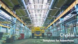  Presentation with dump truck - Colorful slide deck enhanced with line giant size industrial truck backdrop and a ocean colored foreground