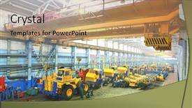  Presentation with dump truck - Audience pleasing PPT layouts consisting of line giant size industrial truck backdrop and a coral colored foreground