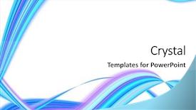  Presentation with blue abstract - Theme featuring line graphic - blue abstract ribbons curves background and a white colored foreground