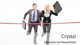  Presentation with finish line - Amazing PPT theme having line isolated on white background backdrop and a white colored foreground