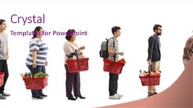  Presentation with waiting line - PPT theme consisting of line isolated on white background and a pink colored foreground