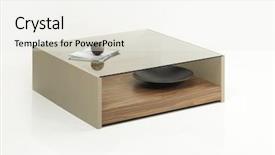  Presentation with furniture design - Slide set with line modern design straight lines background and a sky blue colored foreground