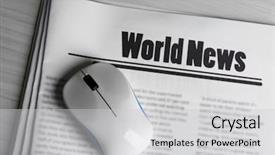  Presentation with news - Audience pleasing theme consisting of line news concept computer mouse backdrop and a light gray colored foreground
