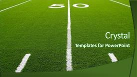  Presentation with football field - Cool new presentation with line of a football field backdrop and a tawny brown colored foreground