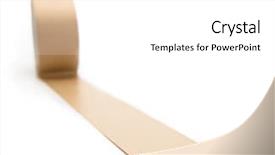  Presentation with packaging - Beautiful PPT layouts featuring line of brown packaging tape backdrop and a white colored foreground