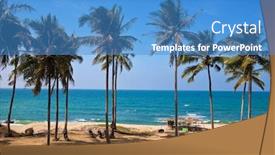  Presentation with coast line - Beautiful slides featuring magic crystal ball sphere isolated backdrop and a white colored foreground