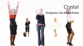  Presentation with groups - Colorful slides enhanced with line of colleagues isolated groups backdrop and a white colored foreground