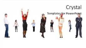  Presentation with united - Presentation theme consisting of line of colleagues united company background and a white colored foreground