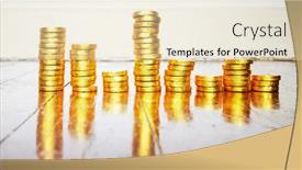  Presentation with gold coins and jewelry - Slides consisting of line-of-gold-coins-going background and a lemonade colored foreground
