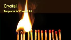  Presentation with black light - Cool new slides with line of lighted matches backdrop and a wine colored foreground