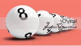  Presentation with lottery ball - Cool new presentation theme with line of lottery balls backdrop and a lemonade colored foreground