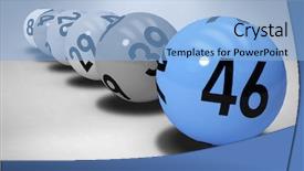  Presentation with lottery ball - Cool new presentation theme with line of lottery balls backdrop and a light blue colored foreground