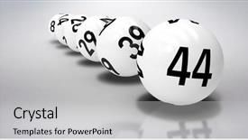  Presentation with lottery ball - Slides enhanced with line of lottery balls background and a light gray colored foreground